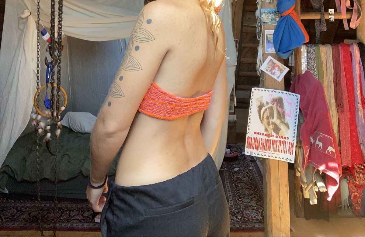 Tops: Oranges gehäkeltes Sommer Top – Gebraucht aus Rehetobel von Norea69 2
