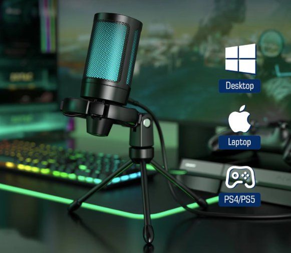 Microfoni: USB Pro Studio-Mikrofon Kondensator mit Stativ – Nuovo e nell'imballaggio originale da Châtelaine venduto da topshop.switzerland 9