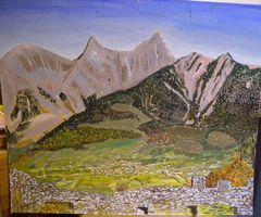 Ölgemälde Schweizer Berglandschaft handgemalt🎨🖼️