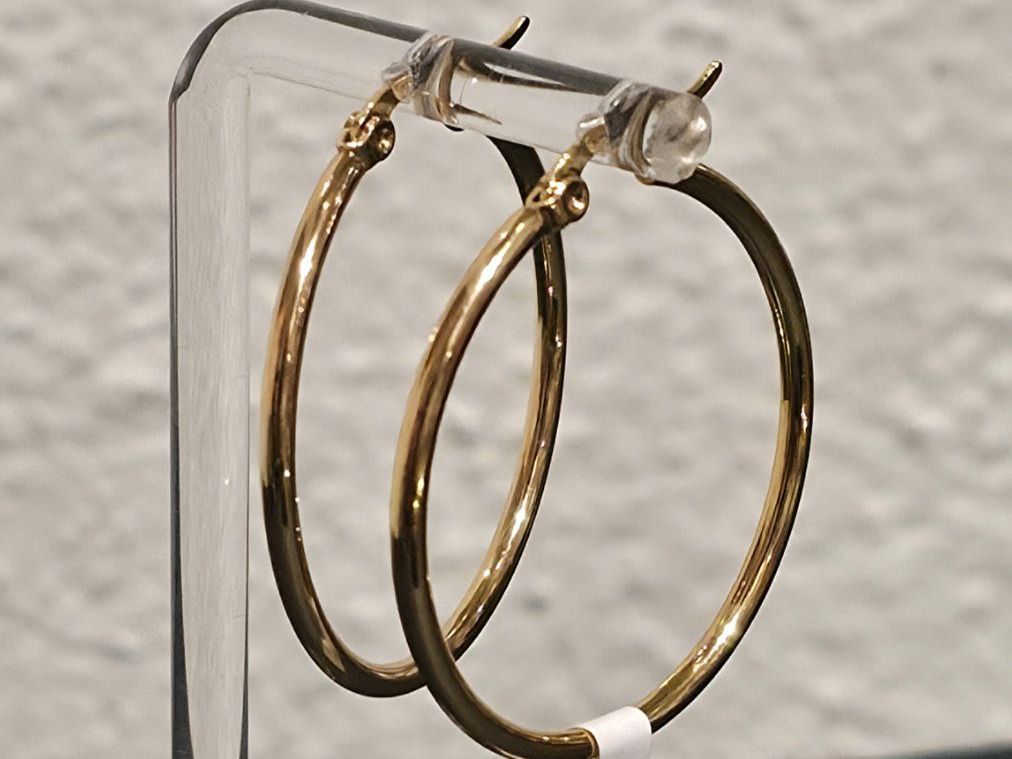 Orecchini pendenti & Orecchini a lobo: Creolen vergoldet 2cm – Nuovo e nell'imballaggio originale da Hemmental venduto da Aureumgold