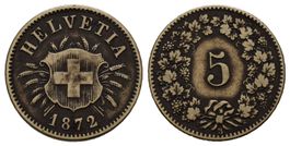 5 Rappen 1872  /186