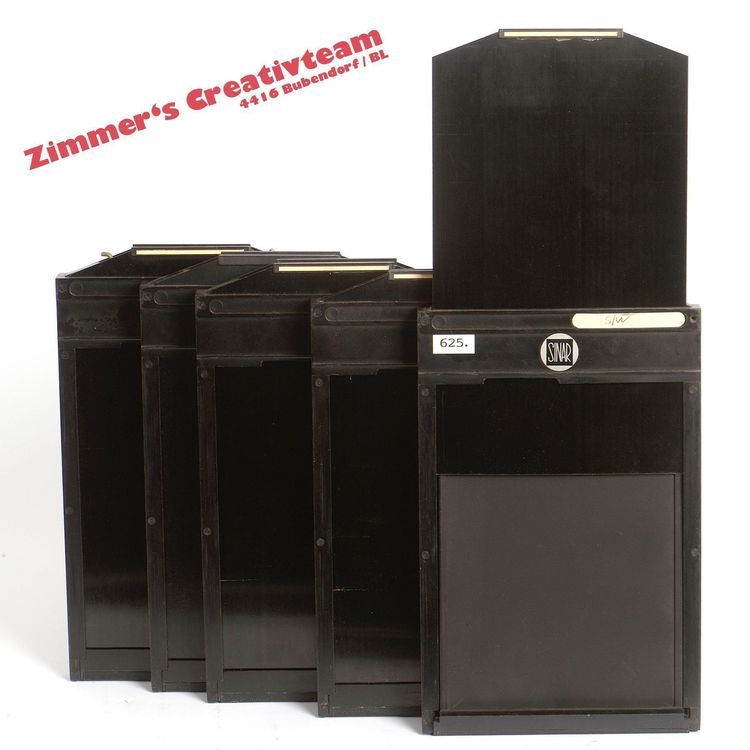 Lot De 4 Châssis Porte-film Sinar 13x18 Cm / 5x7, Pour Plan Film (occasion)
