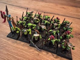 Warhammer Goblins Bogenschützen bemalt 20 Stück Figuren