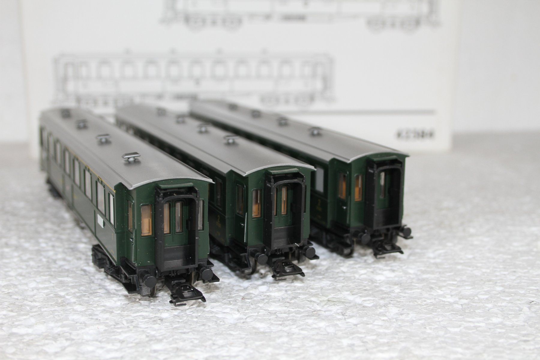 Märklin Modellini di ferrovie: Märklin SBB Wagen-Set ´Schweizer Oldtimer-Personenzug´ (2) – Usato da Triesen venduto da gleis8 5