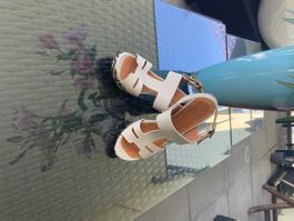 Sommerliche Ledersandalen Weiss, Gr. 36 , top Zustand! ☀️