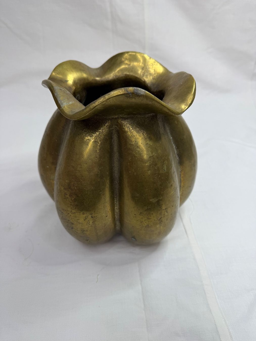 Vasen & Gefässe: Messingtopf, Blumenvase, Herbstdeko, Vintage Look, 22cm – Gebraucht aus suberg von Phoo26
