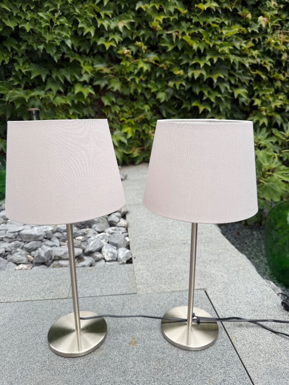 Ikea Lampade: 2 Lampen, Stoff grau, 50 cm – Usato da Zofingen venduto da momo4800