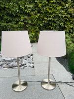 2 Lampen, Stoff grau, 50 cm
