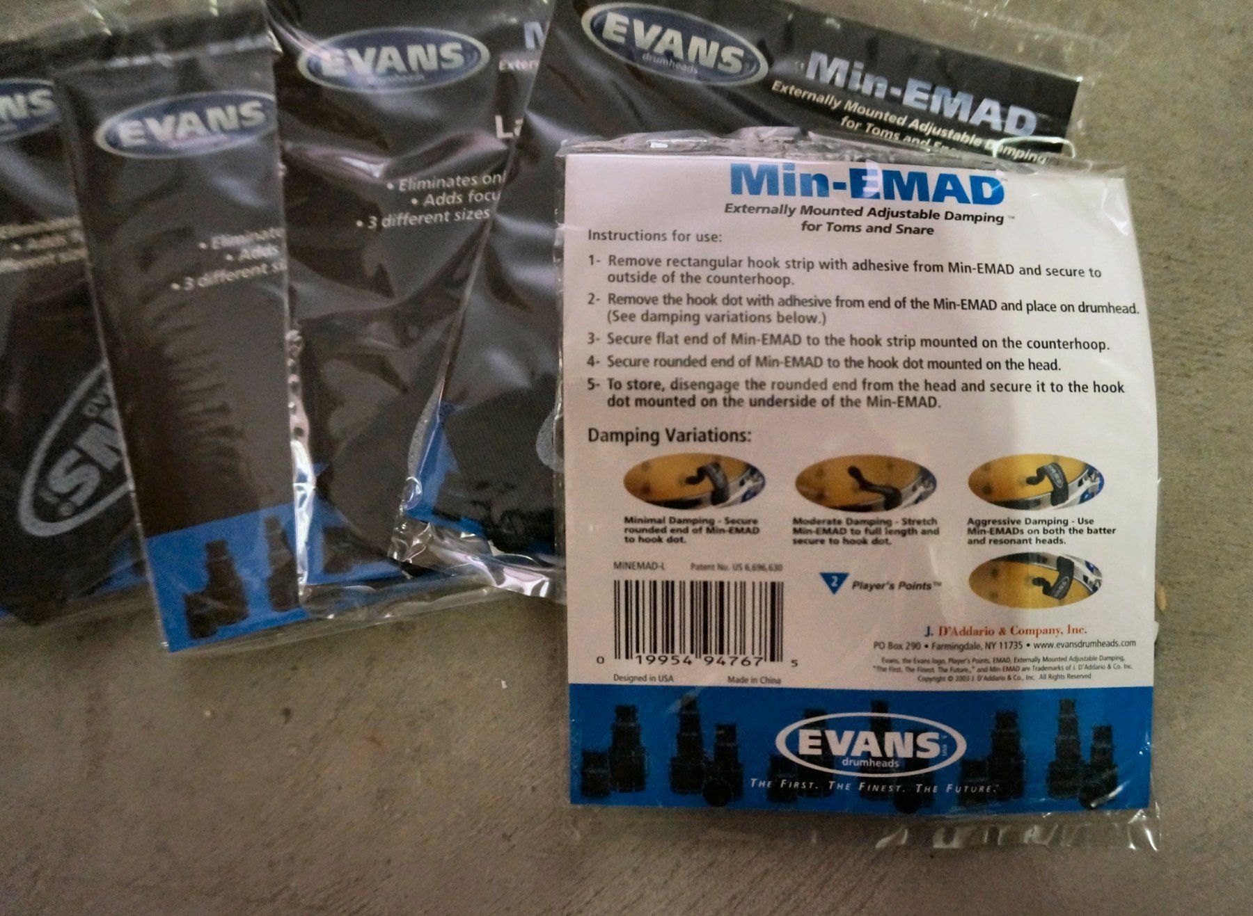 Evans Strumenti musicali: Evans Mini EMAD Damper, large - 10pcs – Nuovo e nell'imballaggio originale da Zofingen venduto da Rodeln 2