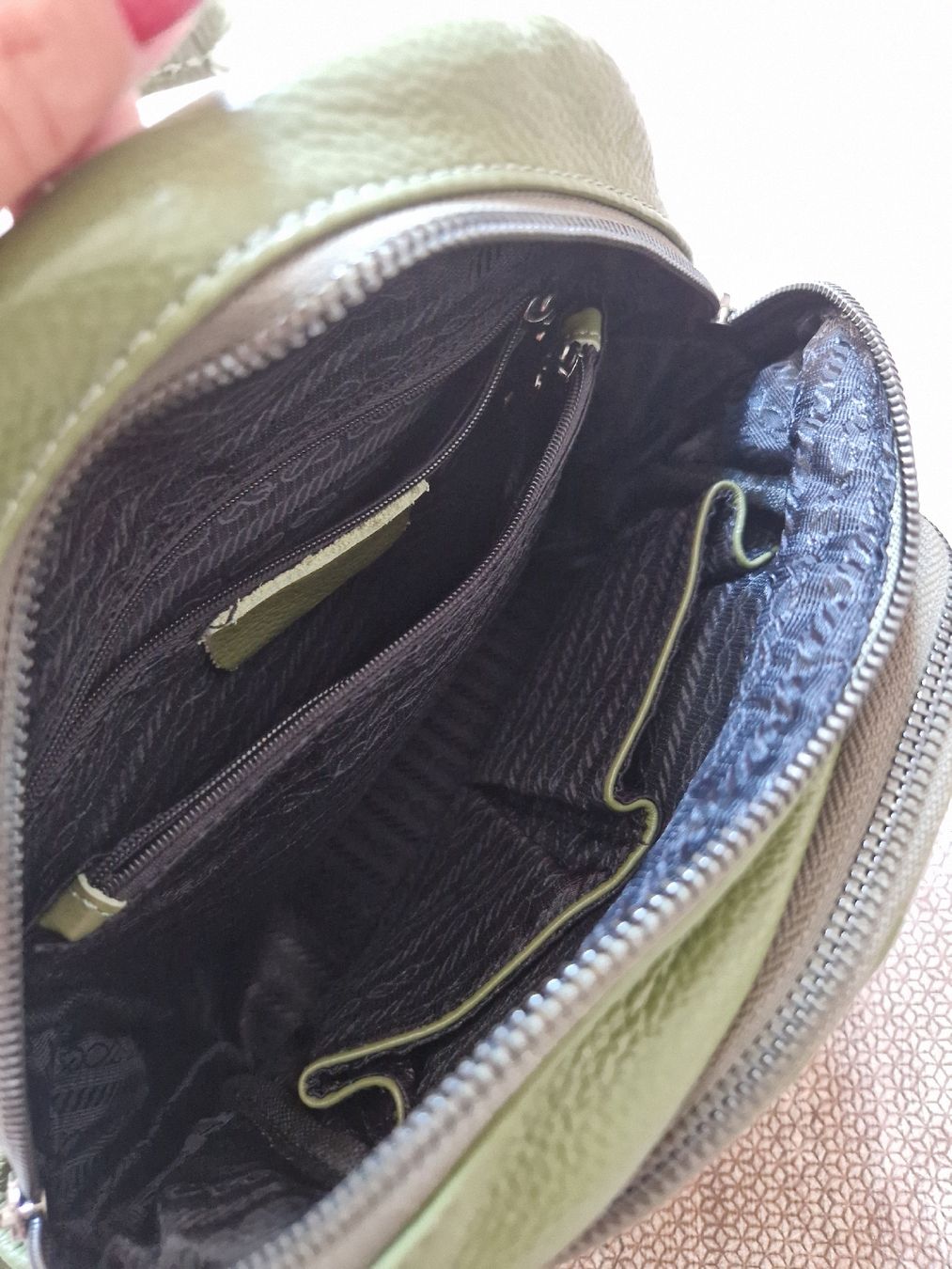 Rucksäcke: Leder Rucksack grün – Gebraucht aus Triengen von KittyKat6 4