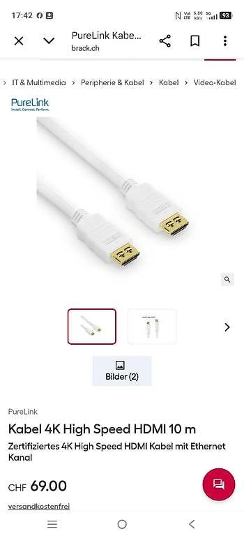 Cavi: PureLink 4K HDMI-Kabel 10 m – Nuovo (secondo la descrizione) da Düdingen venduto da Yvu2k