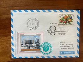 Ballonpost Österreich mit super Stempel 1974 Luxus  (V25)