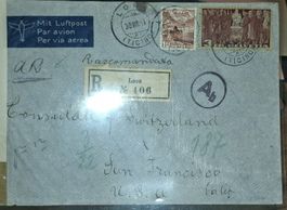 Flugpostbrief Tessin - San Francisco Luftpost !