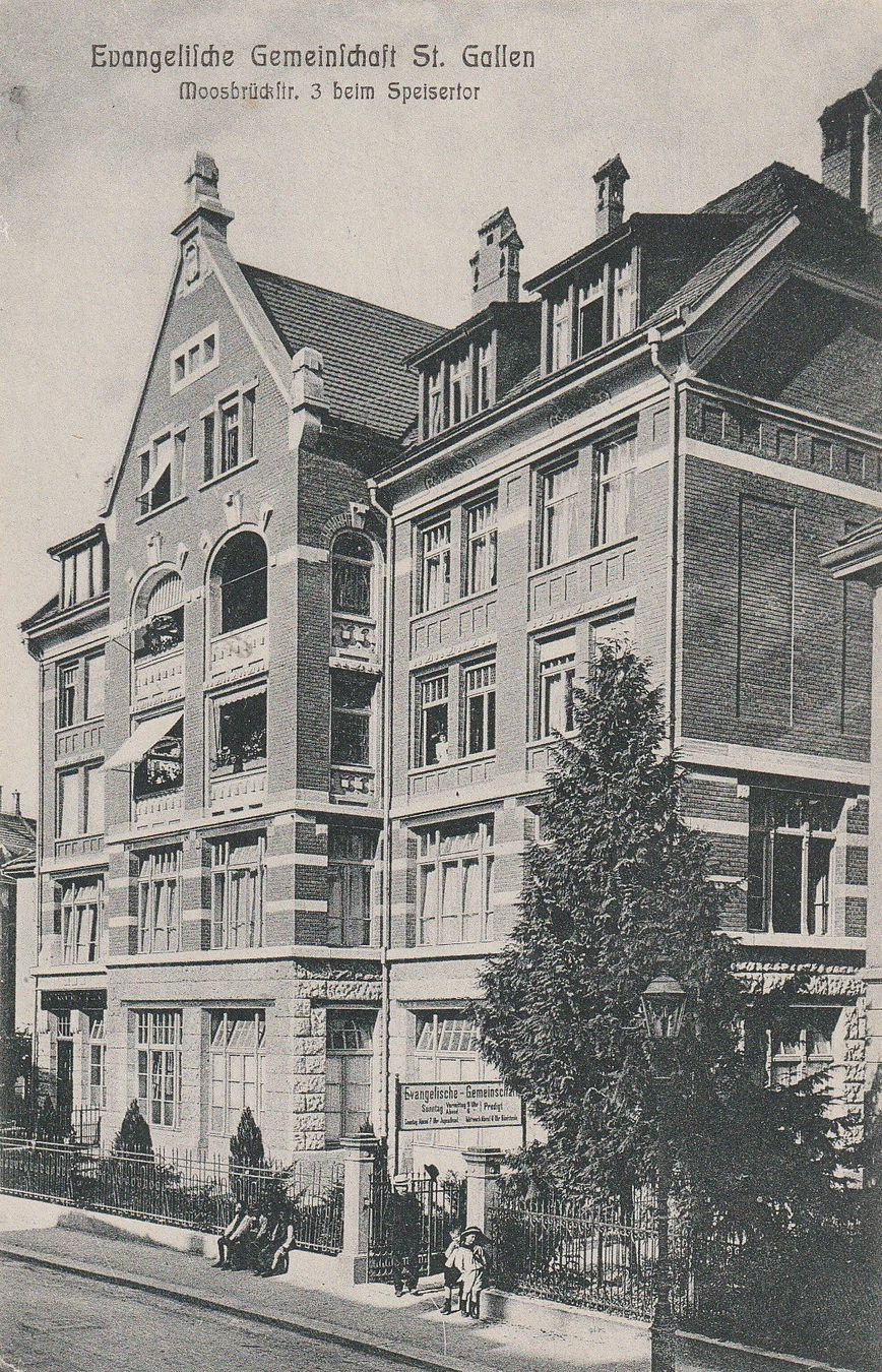 Cartes postales: St.Gallen-Evang.Gemeinschaft-Moosbrückstr.3 beim Speisertor – D'occasion à uttwil par Koehlerfred