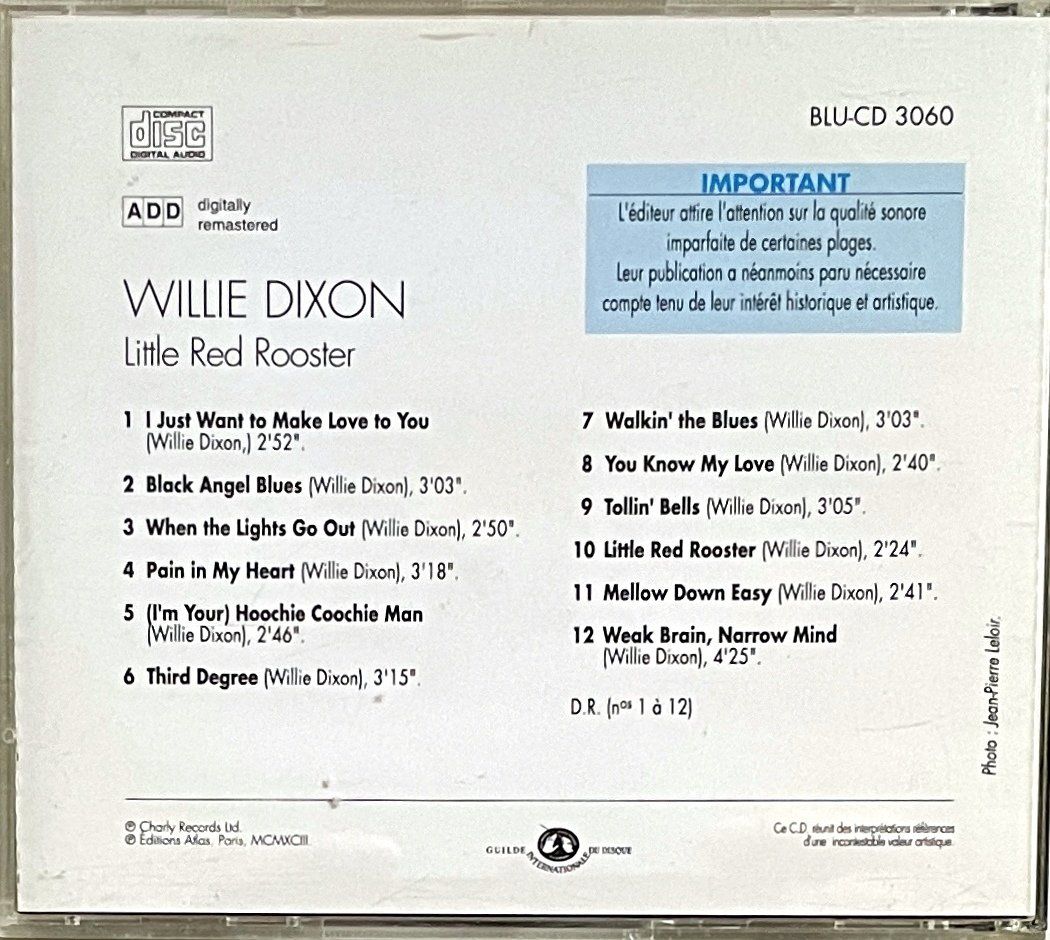 CD: Willie Dixon - Little Red Rooster – Usato da Savagnier venduto da Ne2065 1