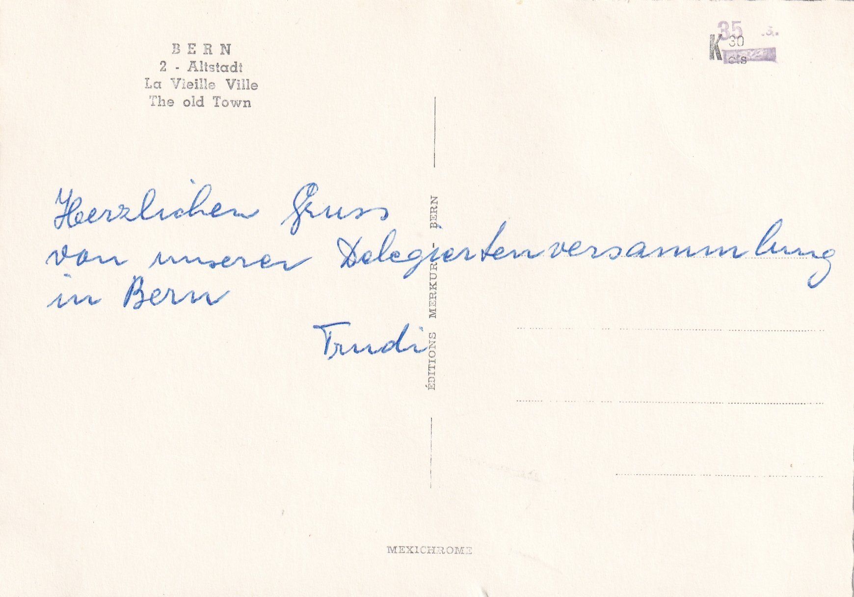 Cartoline postali: Bern (Altstadt) /bo – Usato da Hombrechtikon venduto da Rudolf07 1