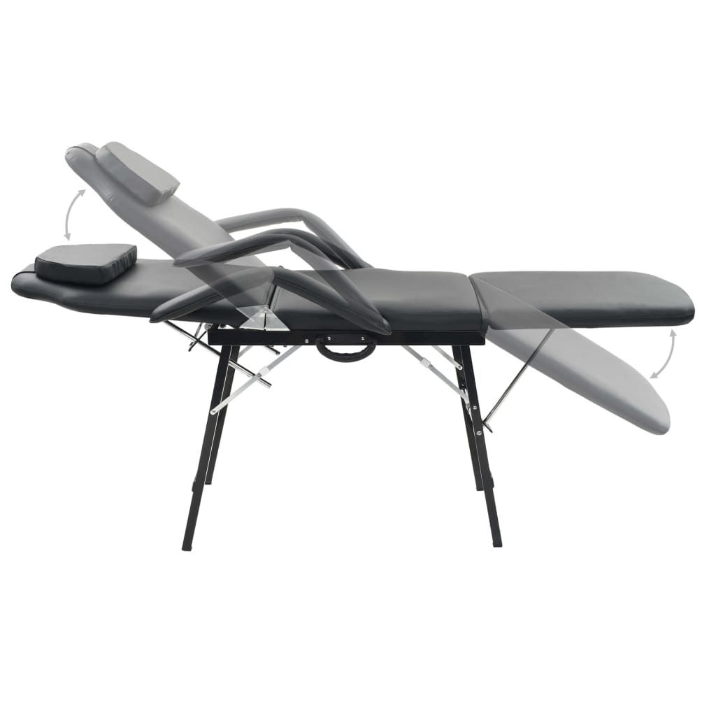 TecTake Kosmetik-& Massageliegen: Table de massage pliante noire similicuir – Neu und originalverpackt aus Delémont von Emi-98 2