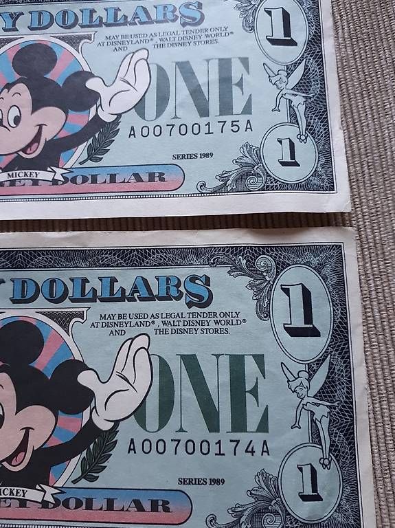 Banknoten: Original US-Disneydollars 1989 – Gebraucht aus Unterkulm von Timmi19 2