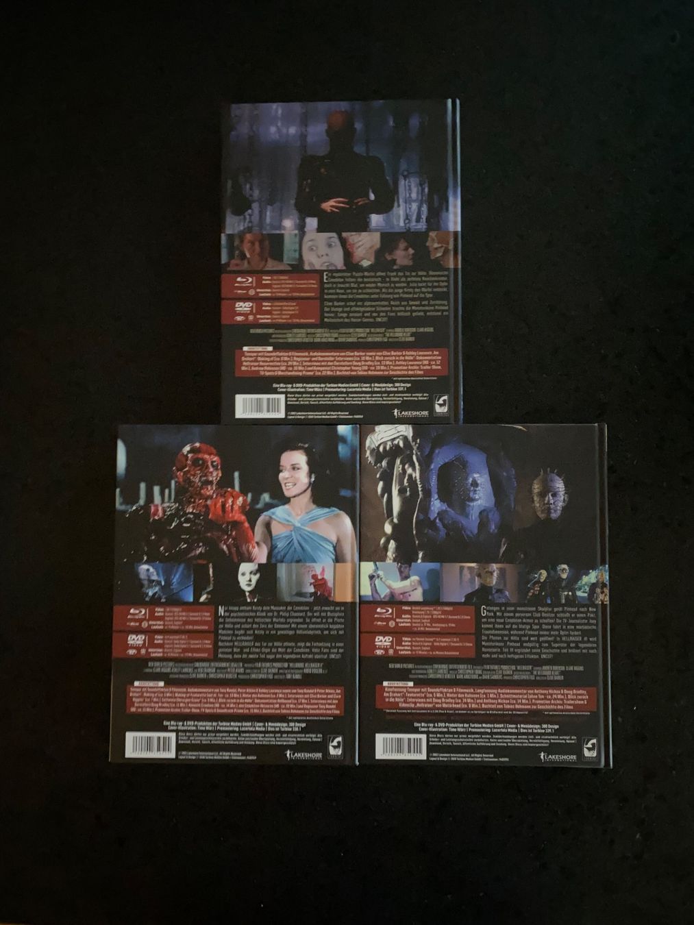 Tutti i DVDs: Hellraiser 1-3 Mediabook Blu-ray + DVD Sehr Gut – Usato da Schmitten FR venduto da Fi_Ra 1