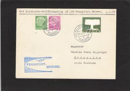Lufthansa: Erstflug Frankfurt - Brüssel , 1.4.1958