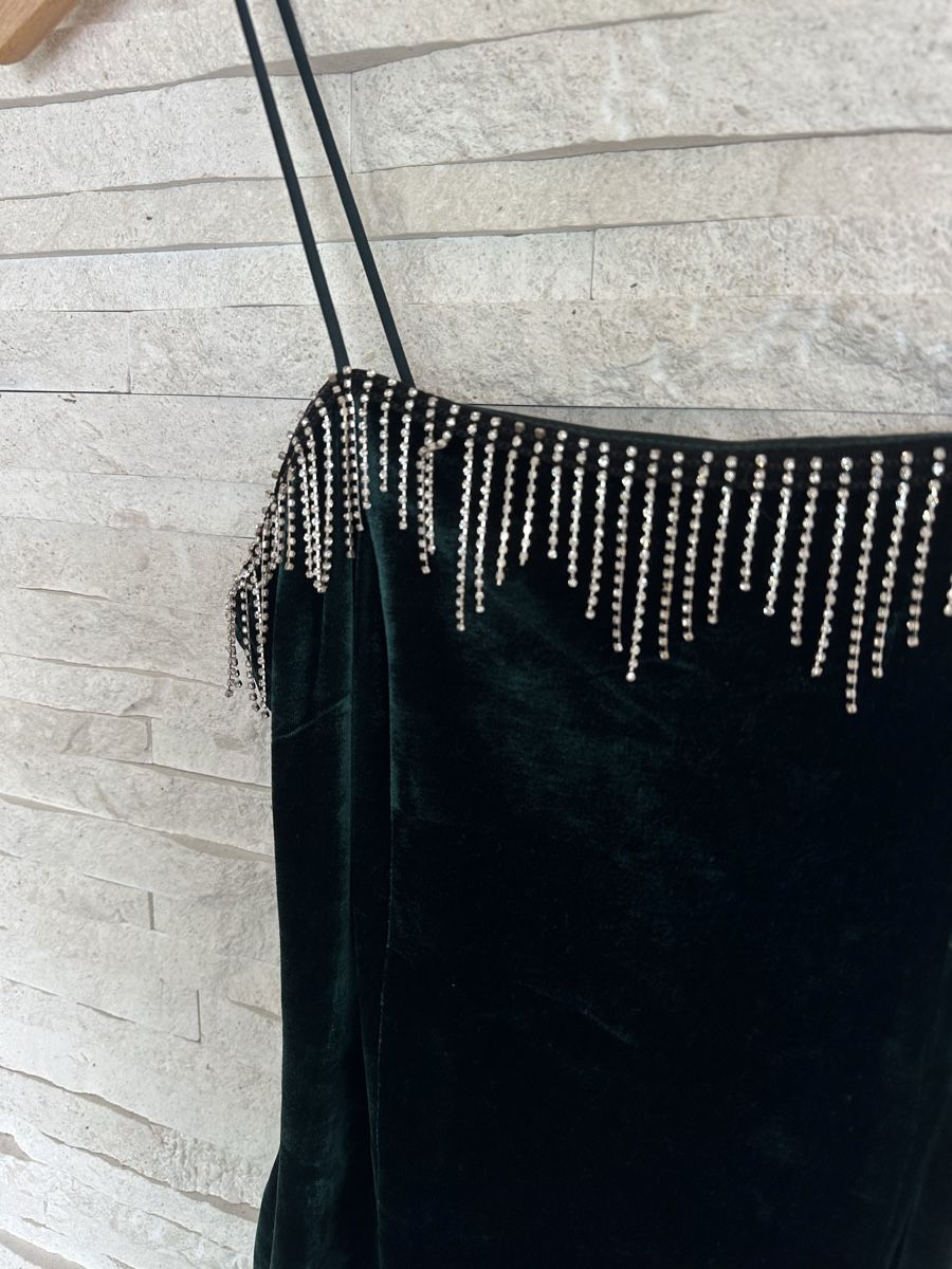 Zara Kleider: Zara Samtkleid grün Strass Gr. S – Gebraucht aus Meilen von ninifee20 1