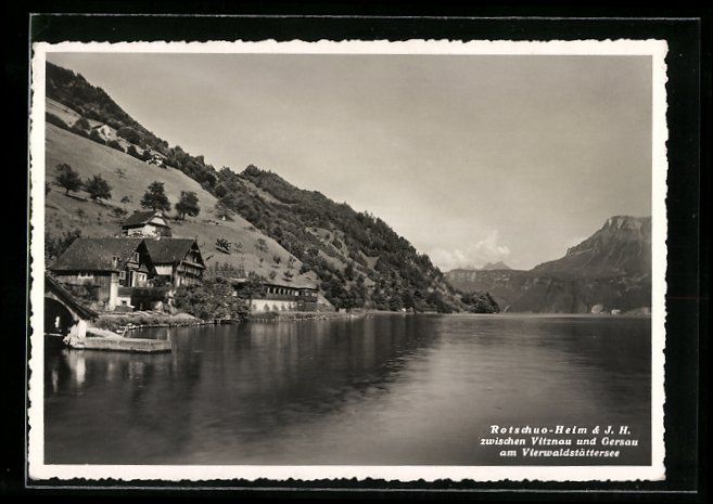 Cartoline postali: Gersau, Rotschuo-Heim, J.H. am Vierwalds – Usato da Berlin venduto da bartko-reher