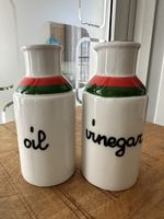 Pots en céramique vintage Baldelli oil & vinegar