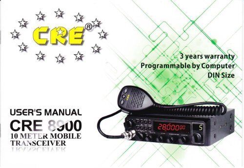 Funktechnik: CRE 8900 AM/FM/SSB 10 Meter Radio – Neu und originalverpackt aus Carrouge VD von Babu54 3