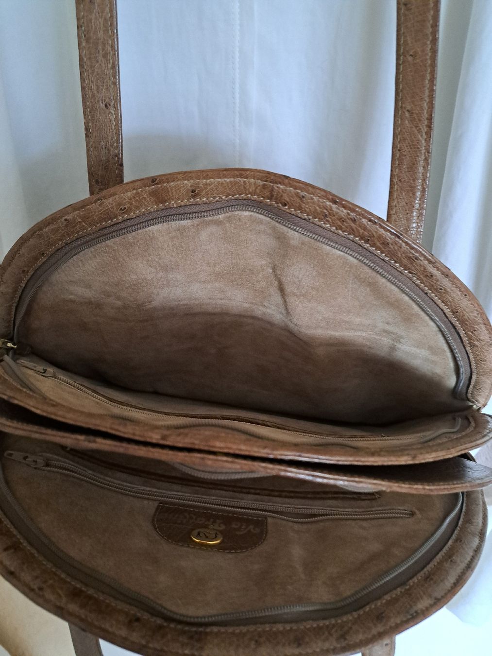 Borse da donna: Straussenleder Tasche Vintage  Braun – Usato da Zufikon venduto da Dysundas 2