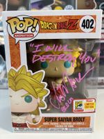 Funko POP Dragon Ball Z Broly Comic Con Signed w/ Certificat
