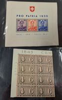 4 x CH Blocks, Bogenstück, ab 1936