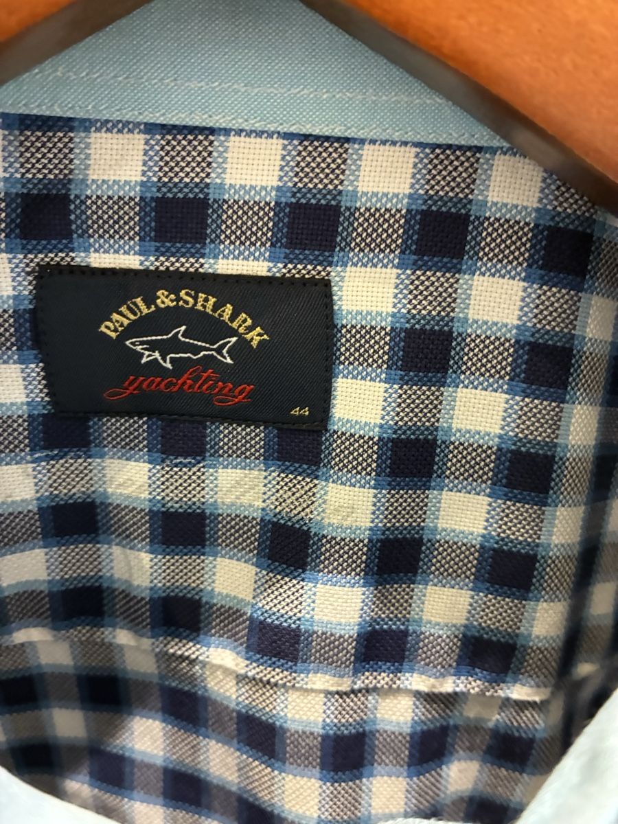 Paul & Shark Camicie: Blue and white checkered shirt – Usato da Rüschlikon venduto da ant_5v7g 4