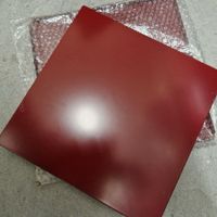 Möbel Quadro Metall, 3x Seiten- / Rückwand, rubinrot