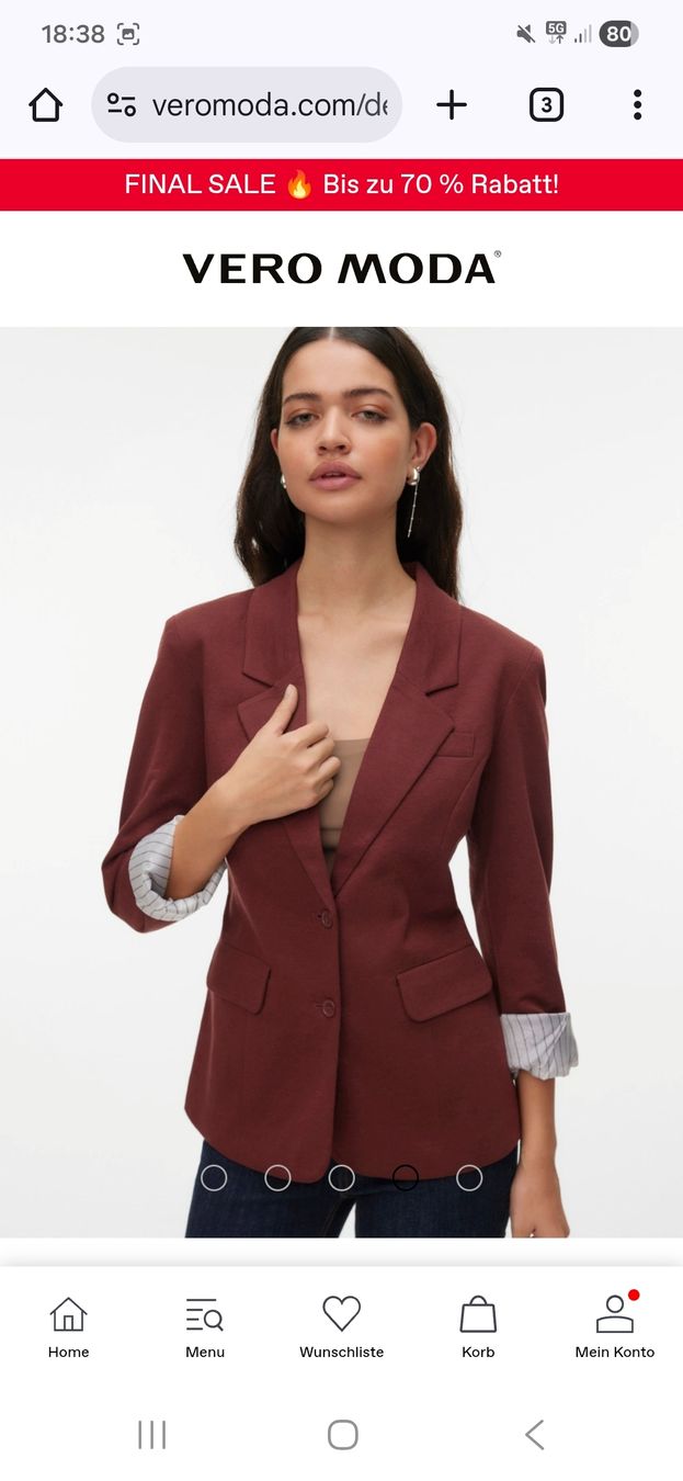 Vero Moda Giacche: Vero Moda Blazer, Grösse 36, Herbstliches Rot – Usato da Brig venduto da SarahsWardrobe 2