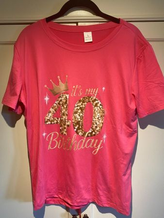 SHIRT BIRTHDAY DAMEN-PINK
