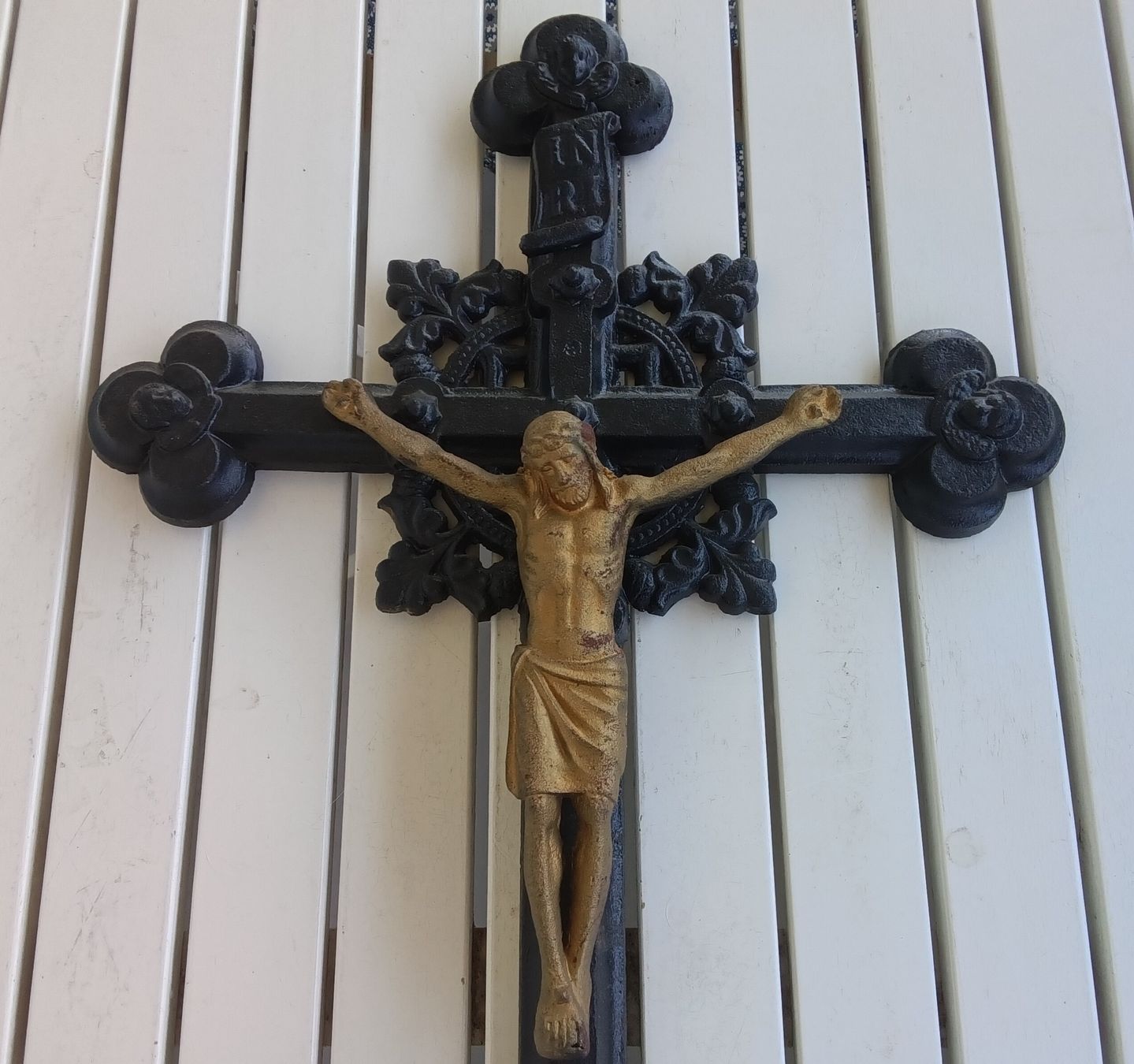 Sculture & Statue: Altes/antikes Grabkreuz aus Eisen ca. 1900 – Usato da Feldbach venduto da carlotta111 4