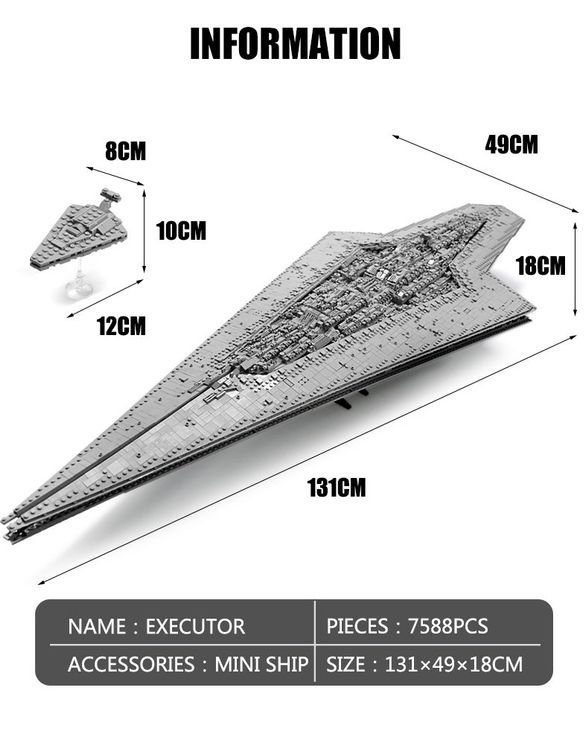 Mould King 13134 Executor Class Star Dreadnought - 7588 Pcs | Acheter ...