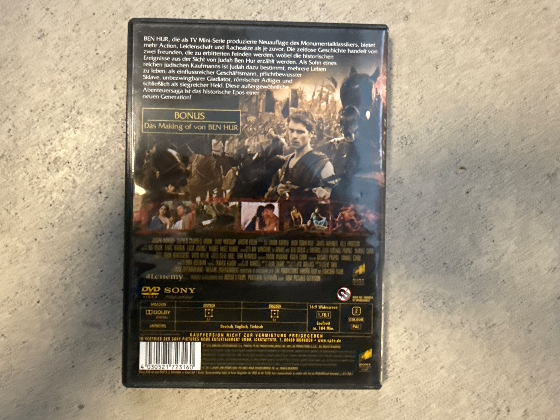 Tutti i DVDs: Ben Hur (Komplette Mini-Serie) – Usato da Buchen im Prättigau venduto da dideldu 1
