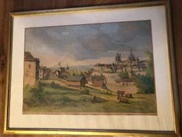 VOLMAR. LAUSANNE im Jahre 1813. Gouache.