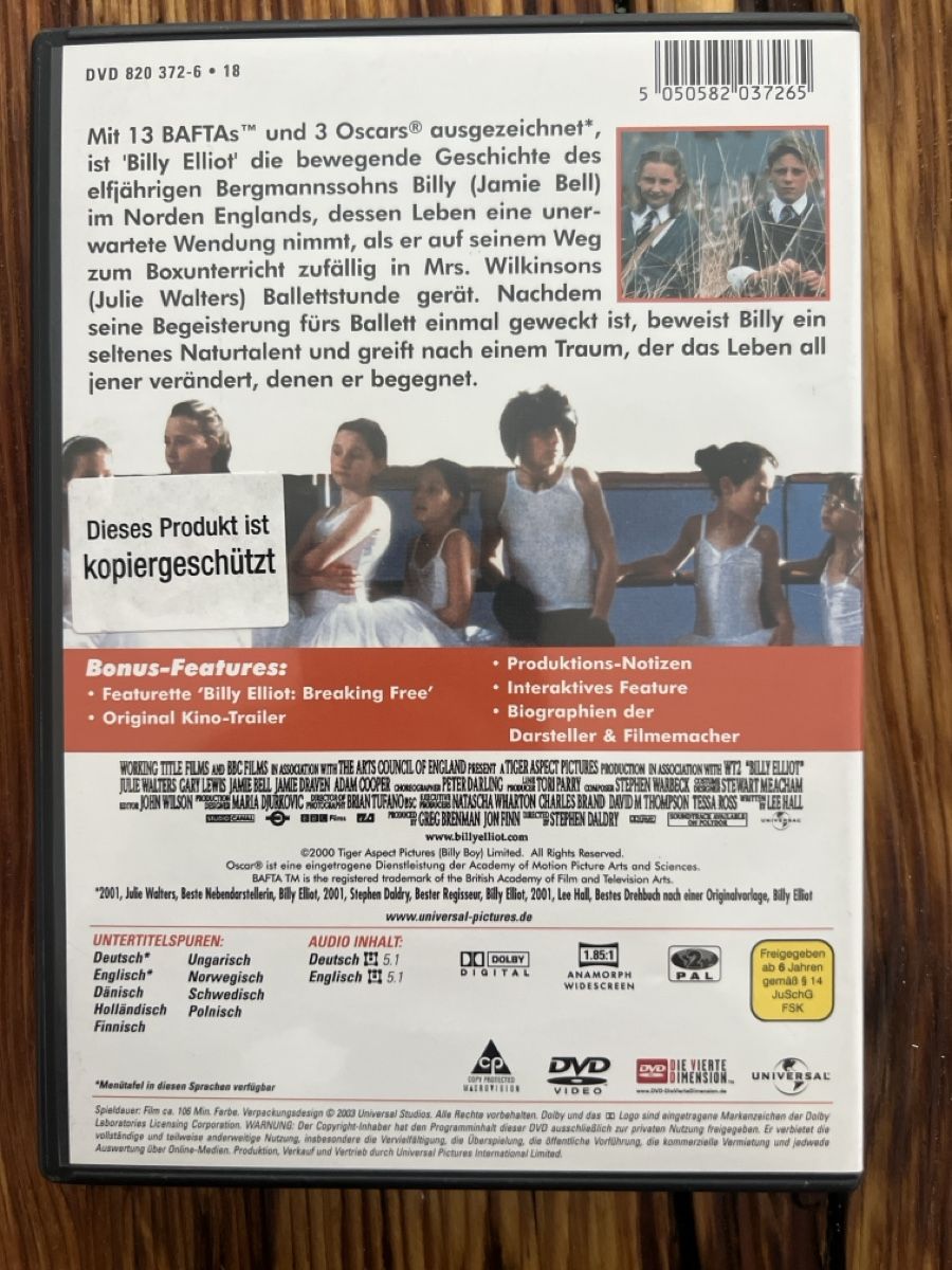 Alle DVDs: Billy Elliot DVD ein Film von Stephen Daldry – Gebraucht aus Umiken von mar_p7n9 1