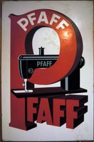 Originales Emailleschild PFAFF  73 x 48 cm