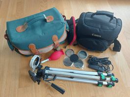 Canon Zubehör Set: Tasche, Filter, Stativ + Mehr