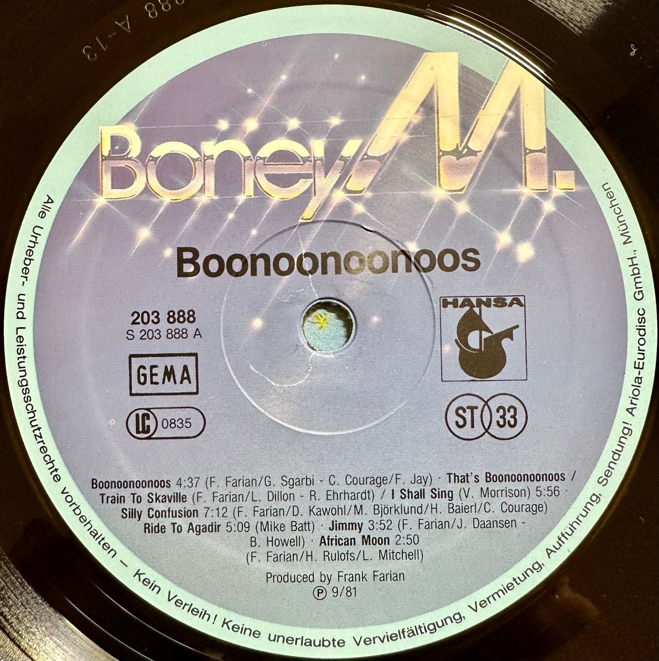 Dischi in vinile: Boney M. - Boonoonoonoos // LP: VG+; Sleeve: VG+ – Usato da Zürich venduto da saltbee 2