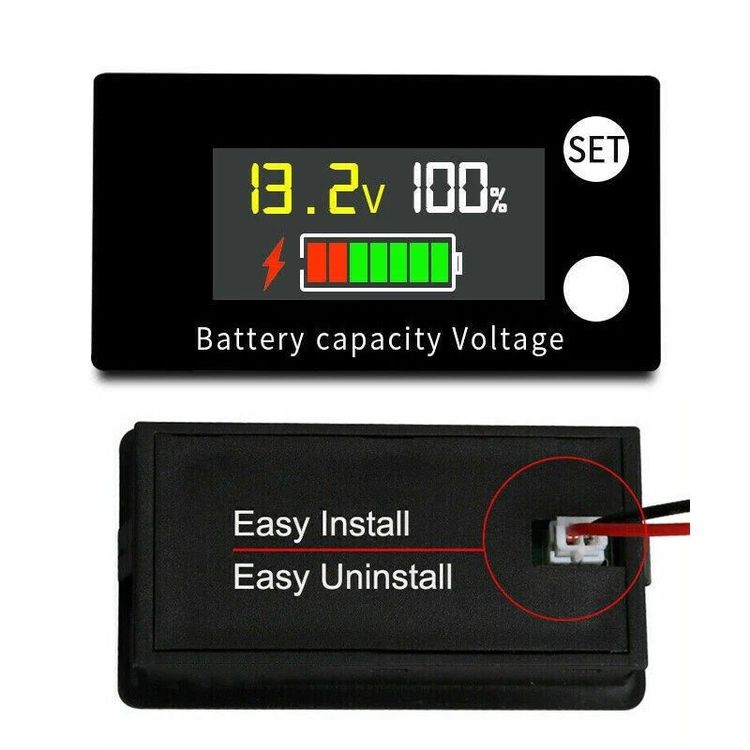 Digitaler Voltmeter DC 4–120 V – LCD-Display, 2-Draht, Halbgeschlossenes ABS-Gehäuse, Für Auto & Industrie