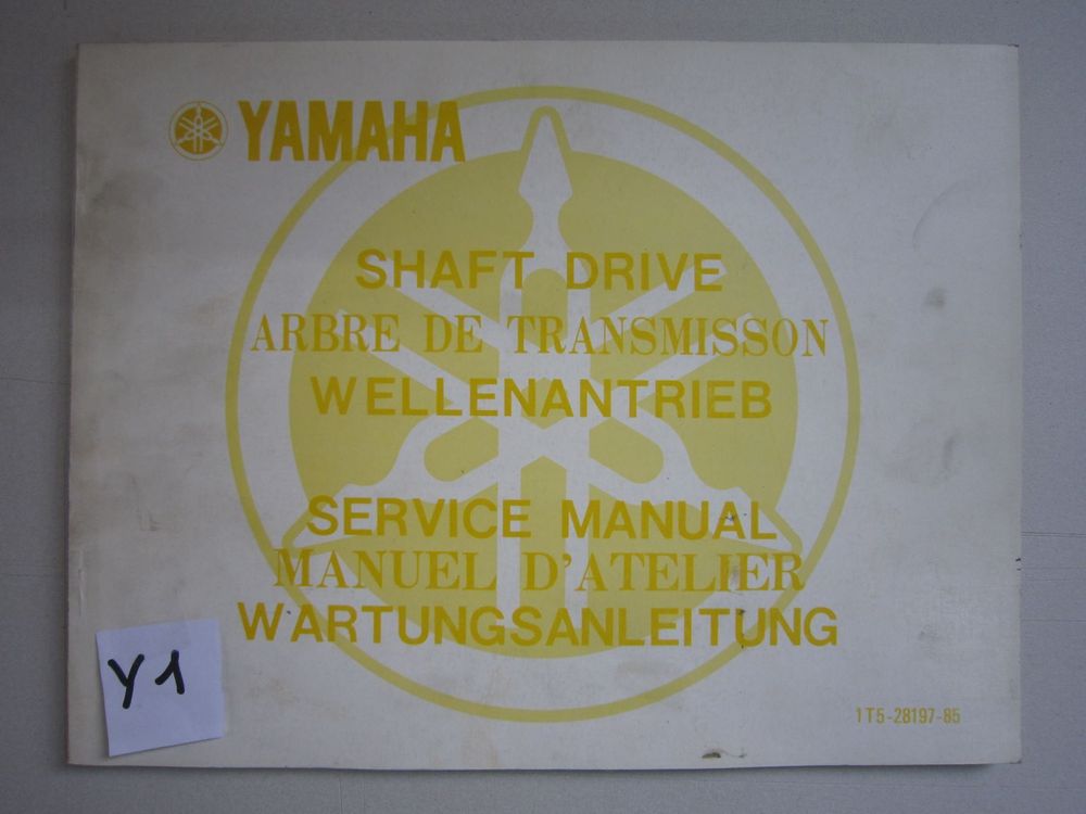 Wartungsanleitung Yamaha Kardanantrieb 1