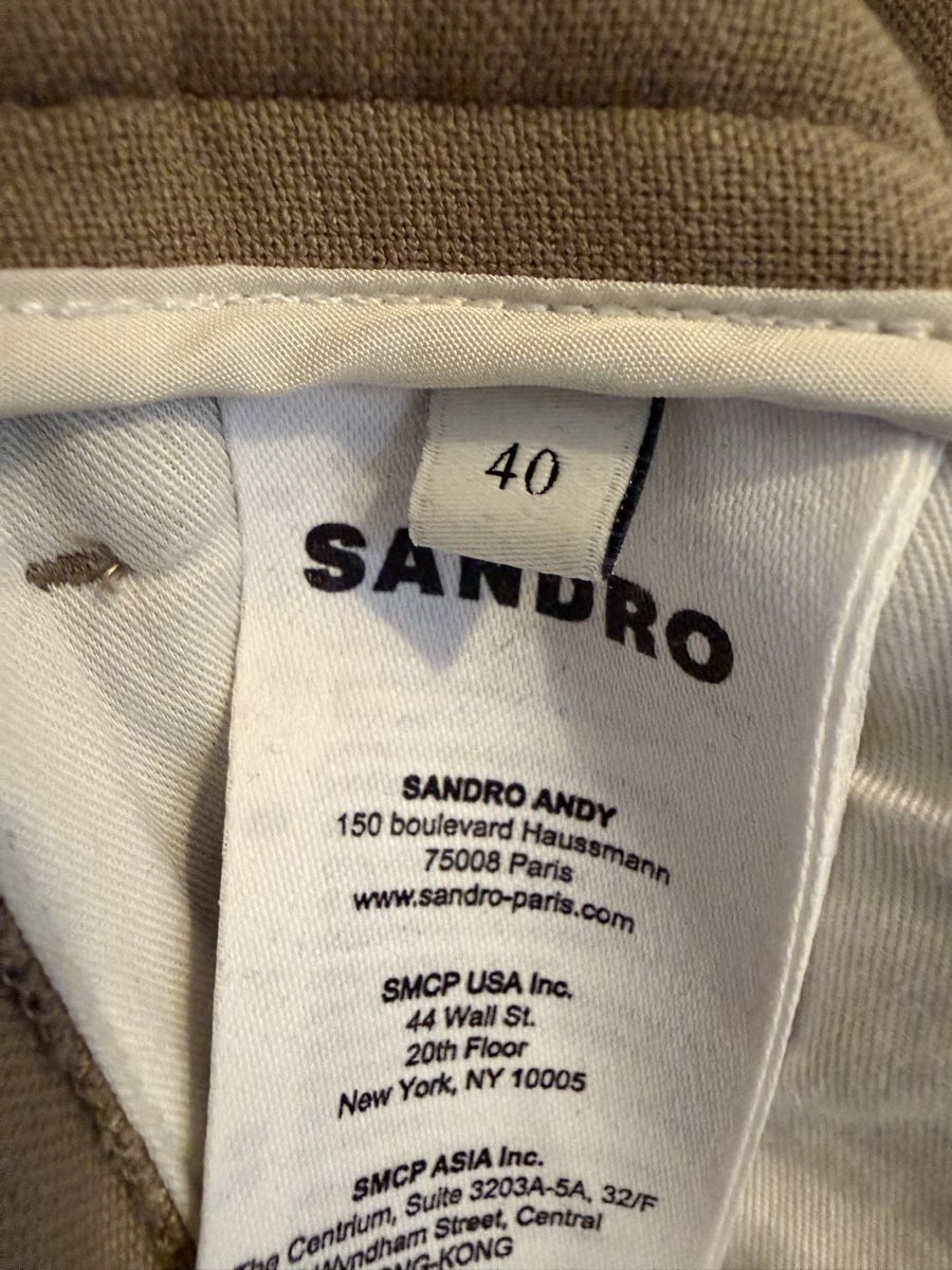 Sandro Pantaloni: Pantaloni SANDRO beige taglia 40 usati – Usato da Lugano venduto da can_xdd8 8