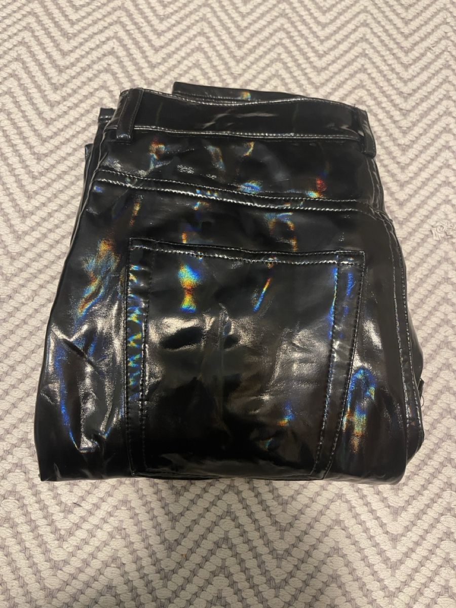 Pull&Bear Pantaloni: Pull&Bear Lack-Hose, Gr. 36, Schwarz, Glänzend! – Usato da Zürich venduto da Belisimo 4