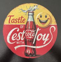 Blechschild rund 20 cm "Cola" Deko fun shabby chic Sammler