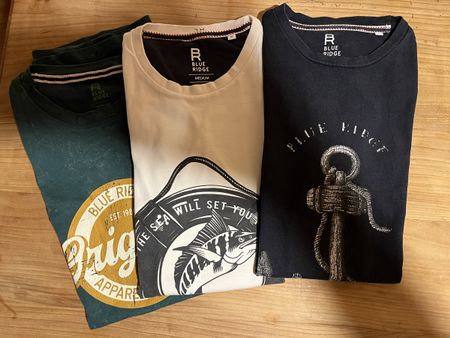 3 Blue Ridge T-Shirts 2x Grösse M/ 1x Grösse S