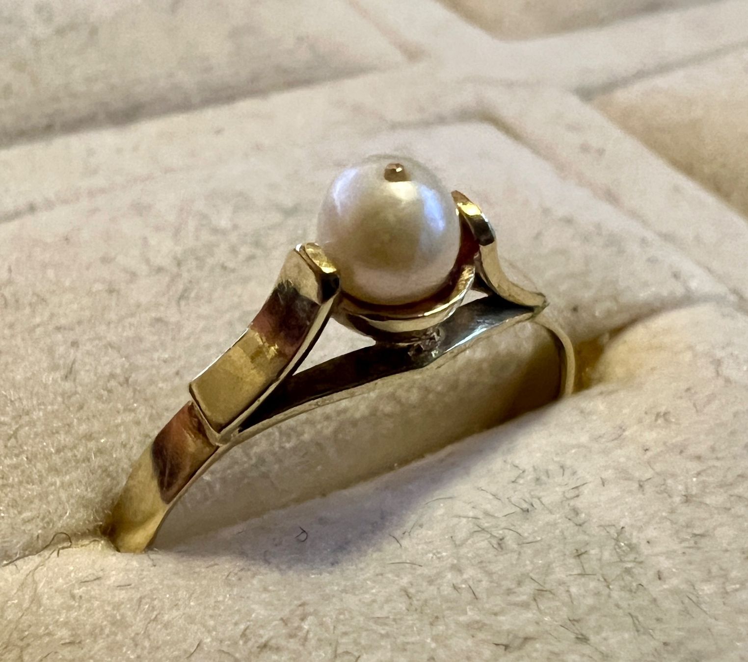 Anelli: Gold-Ring 14K mit Perle – Usato da Chur venduto da Penting1935 1